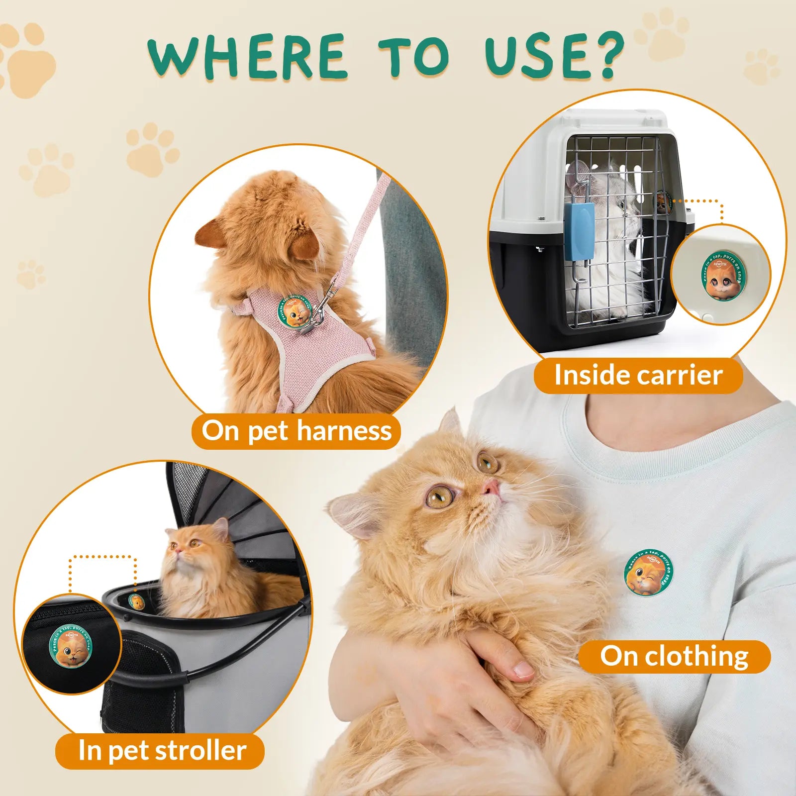 PAWITH Cat Calming Pop Patch (1 Box * 7 Patches) ,Long Lasting up to 48 Hours Per,To Help Reduce Conflicts and Signs of Tension in Multi-Cat Households,Ideal for Cat Travel, Vet Visits, Car Rides Effectively Alleviating Emergency Behaviors.